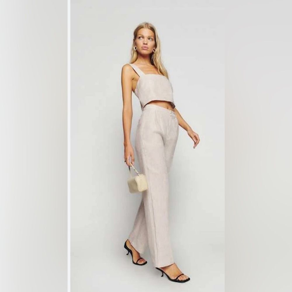 Reformation Olivia linen two-piece set NWT size 12 from Anthropologie $278 - Picture 9 of 9